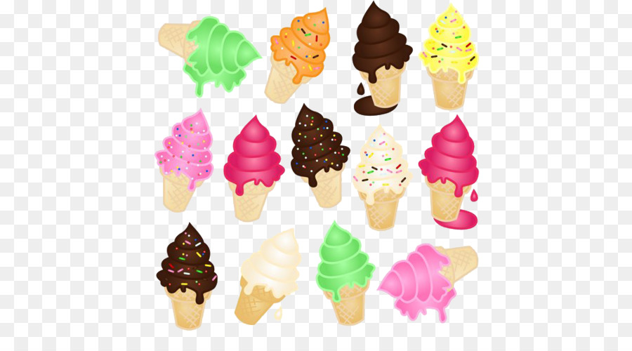 Cornets De Crème Glacée，Dessert PNG