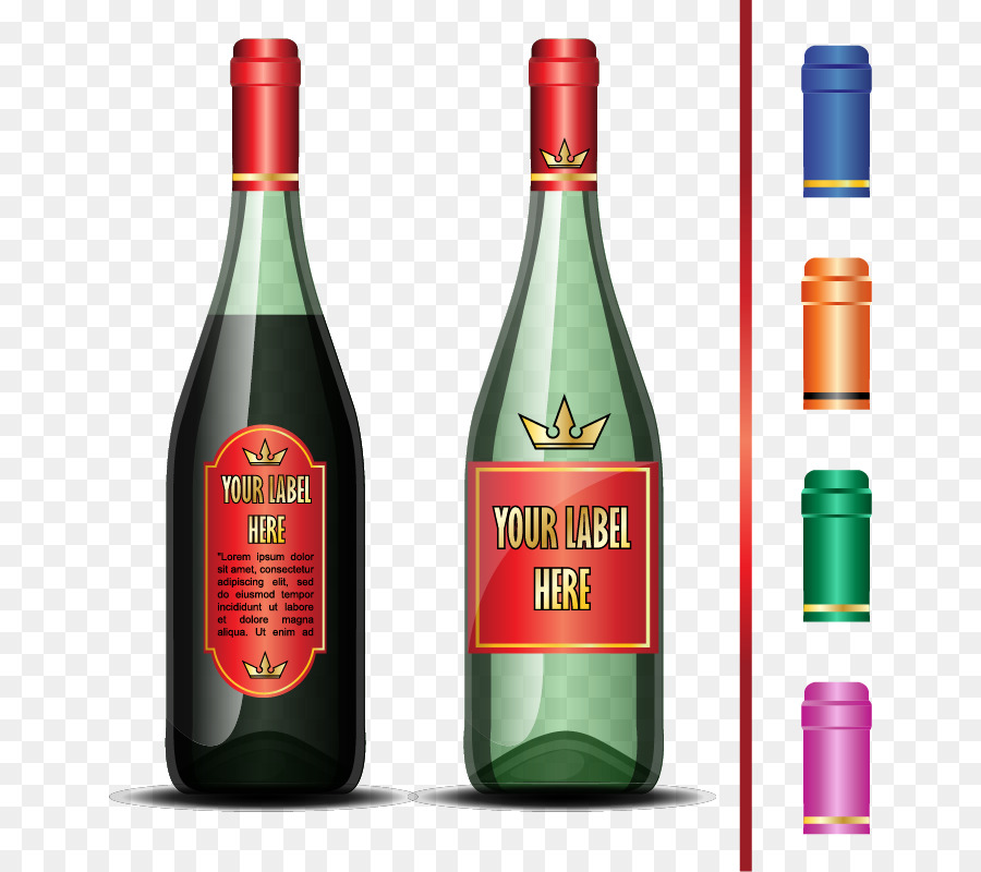 Bouteilles De Vin Avec étiquettes，Vin PNG