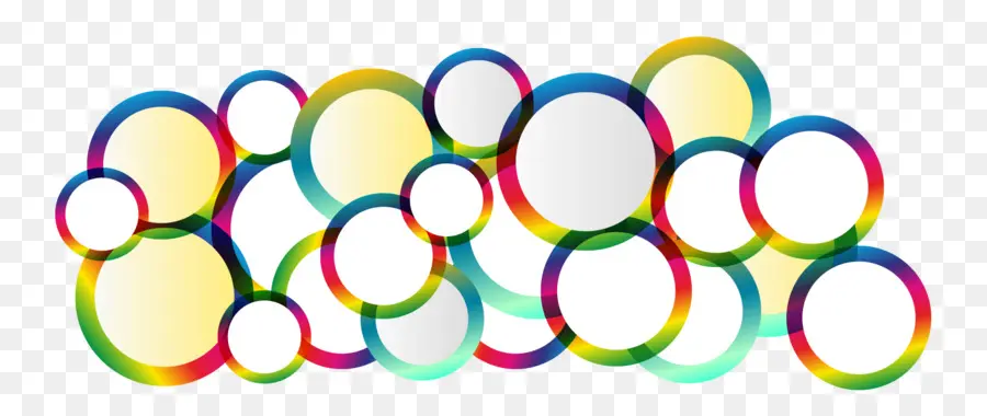 Bulles Colorées，Cercles PNG