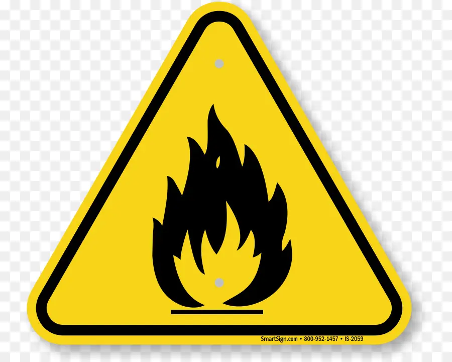 Signe Inflammable，Jaune PNG