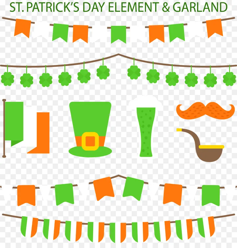 Guirlande De La Saint Patrick，Décorations PNG