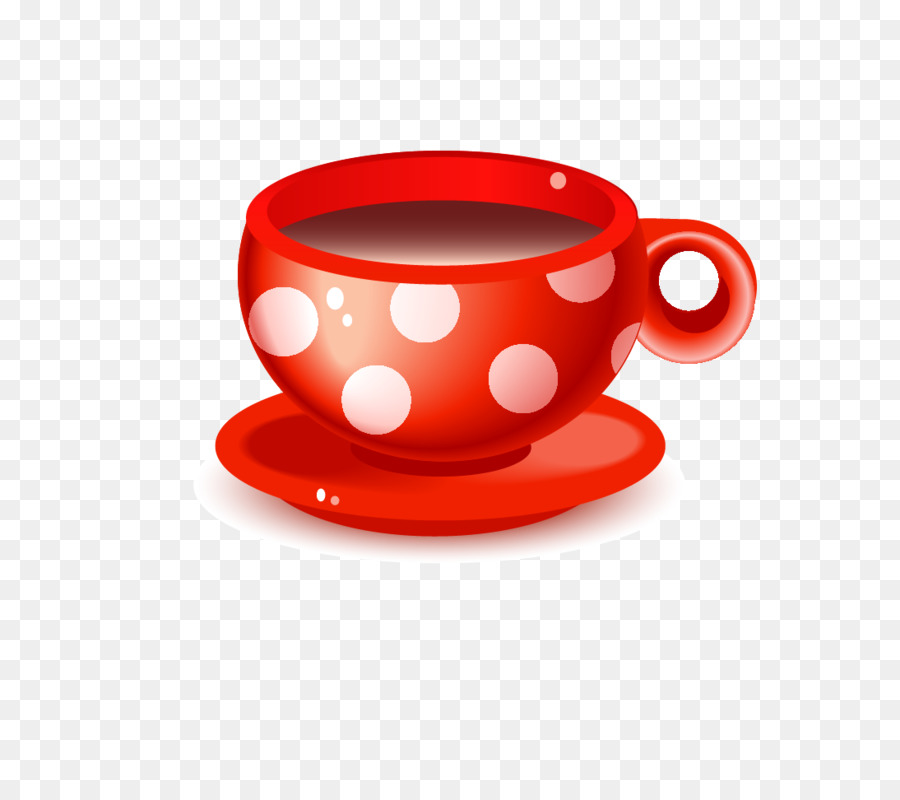 Tasse à Pois Rouges，Tasse PNG