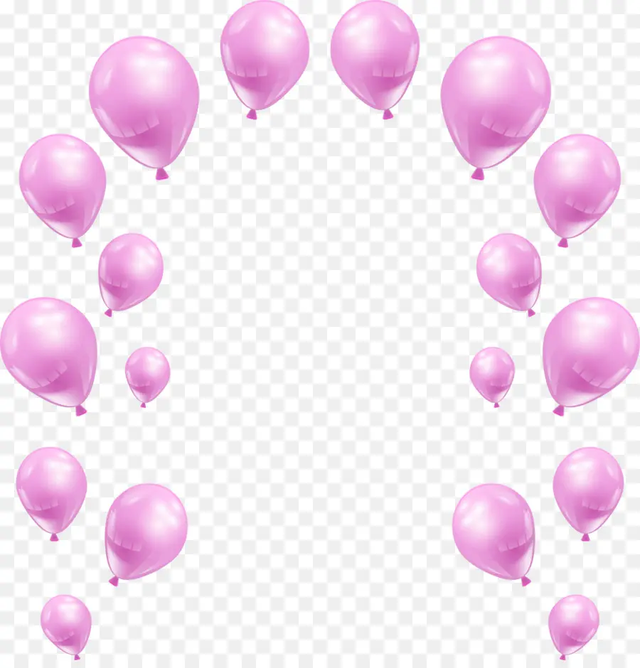 Ballons Roses，Faire La Fête PNG