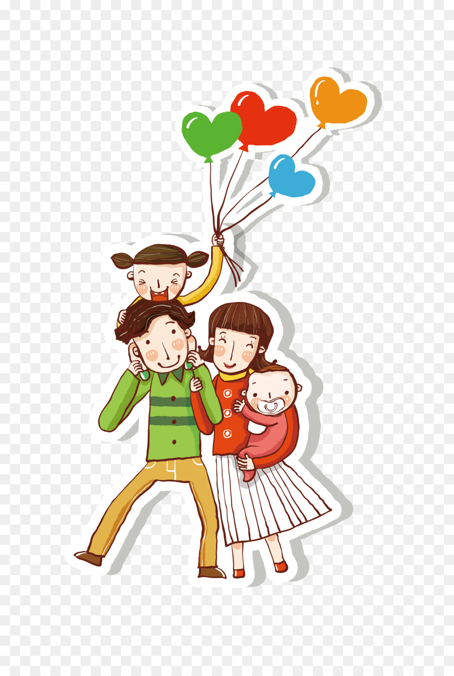 Famille，Ballons PNG