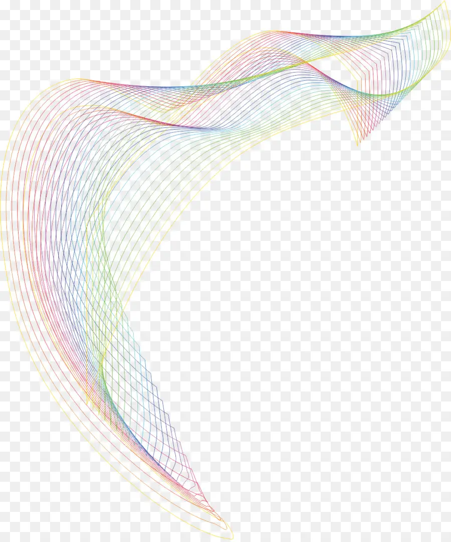 Vague Colorée，Modèle PNG