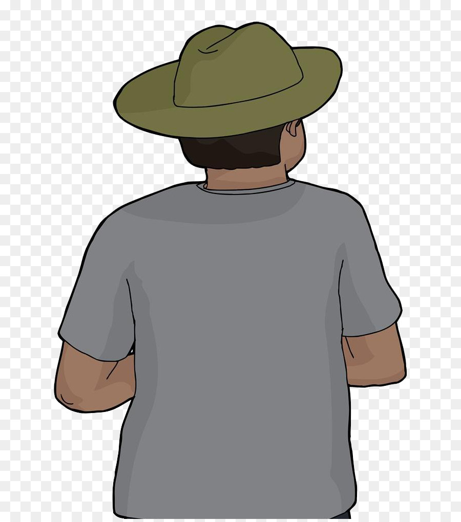 Personne Avec Un Chapeau，Vue Arrière PNG