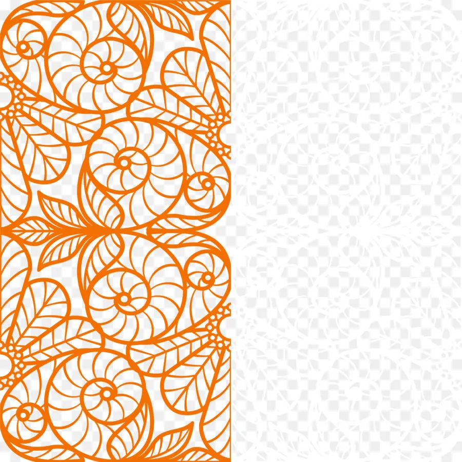 Motif Orange，Floral PNG