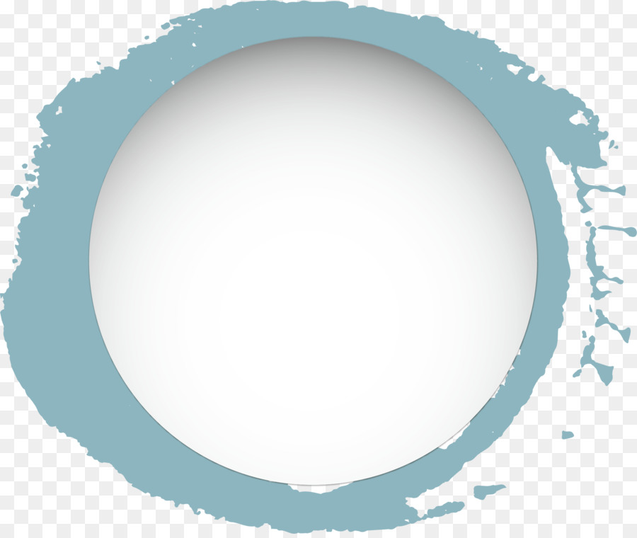 Cercle De Pinceau Bleu，Peinture PNG