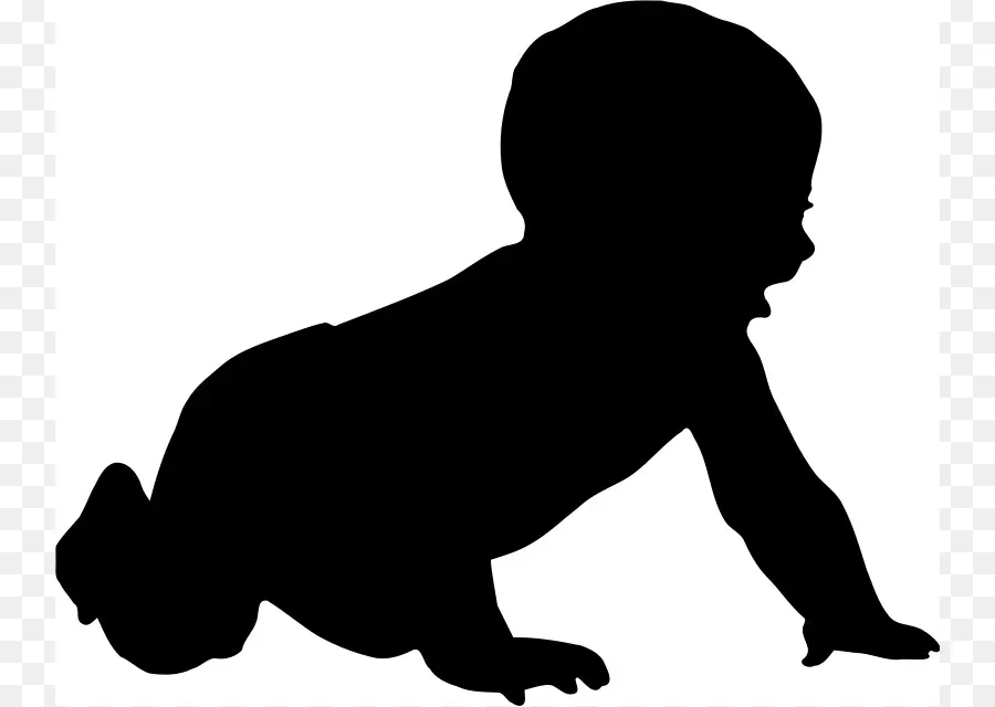 Silhouette De Bébé，Nourrisson PNG