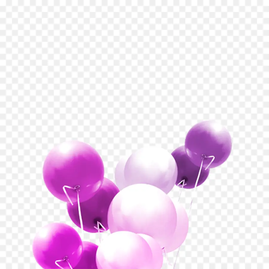 Ballons Violets，Faire La Fête PNG