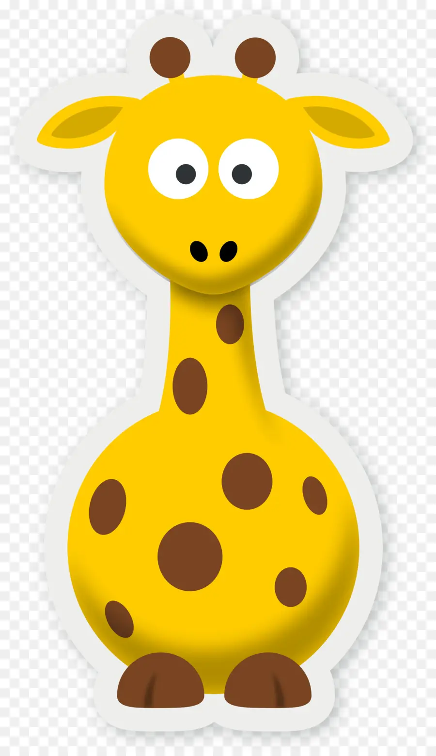 Girafe De Dessin Animé Jaune，Taches PNG