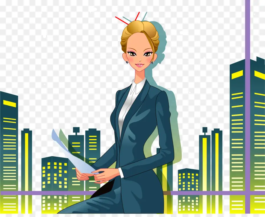 Femme D'affaires，Paysage Urbain PNG