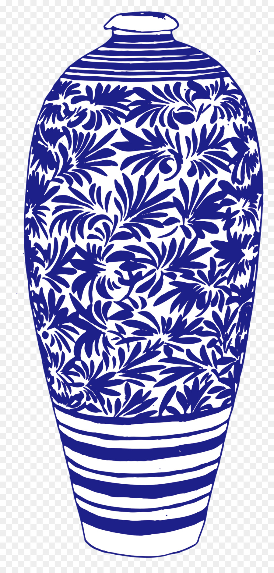 Vase Bleu，À Motifs PNG