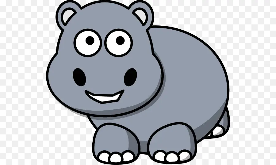 Hippopotame Mignon，Dessin Animé PNG