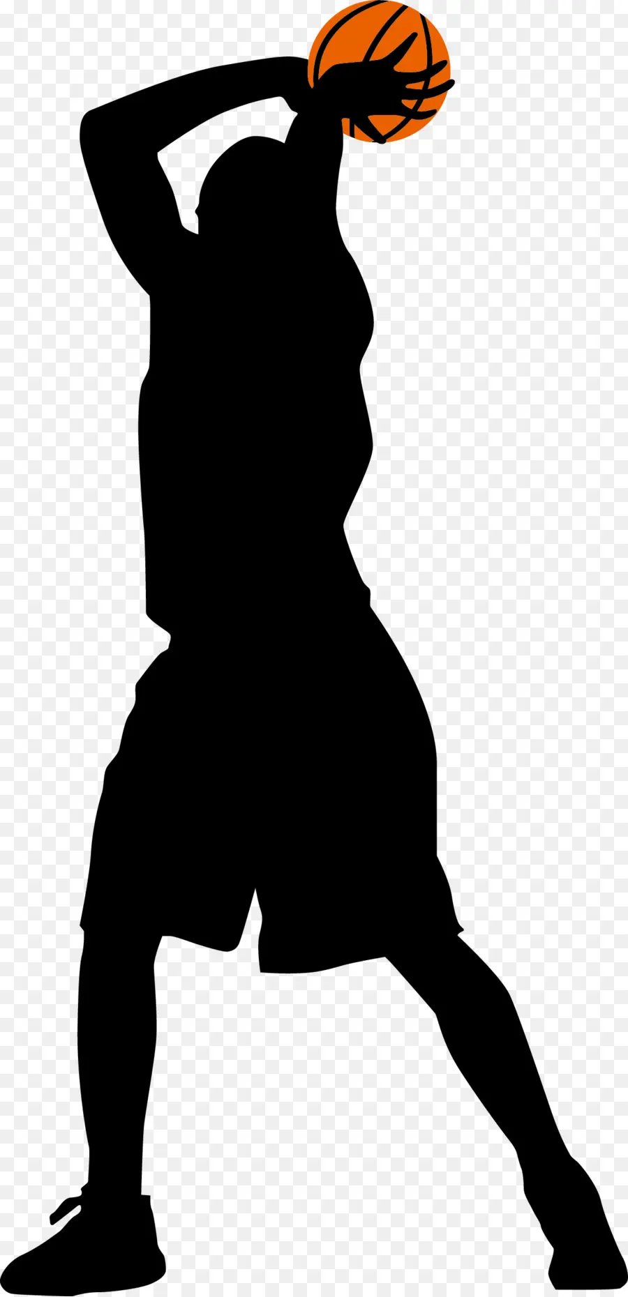 Silhouette De Joueur De Basket Ball，Basket Ball PNG