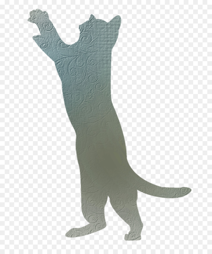 Silhouette De Chat，Debout PNG