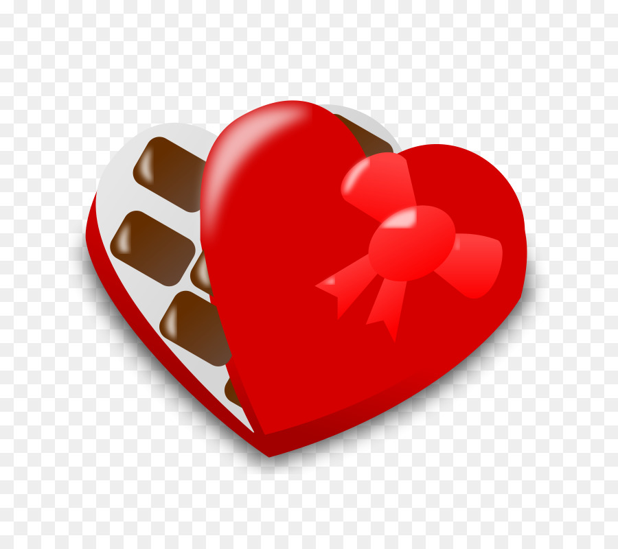 Boîte De Chocolats En Forme De Coeur，Chocolat PNG