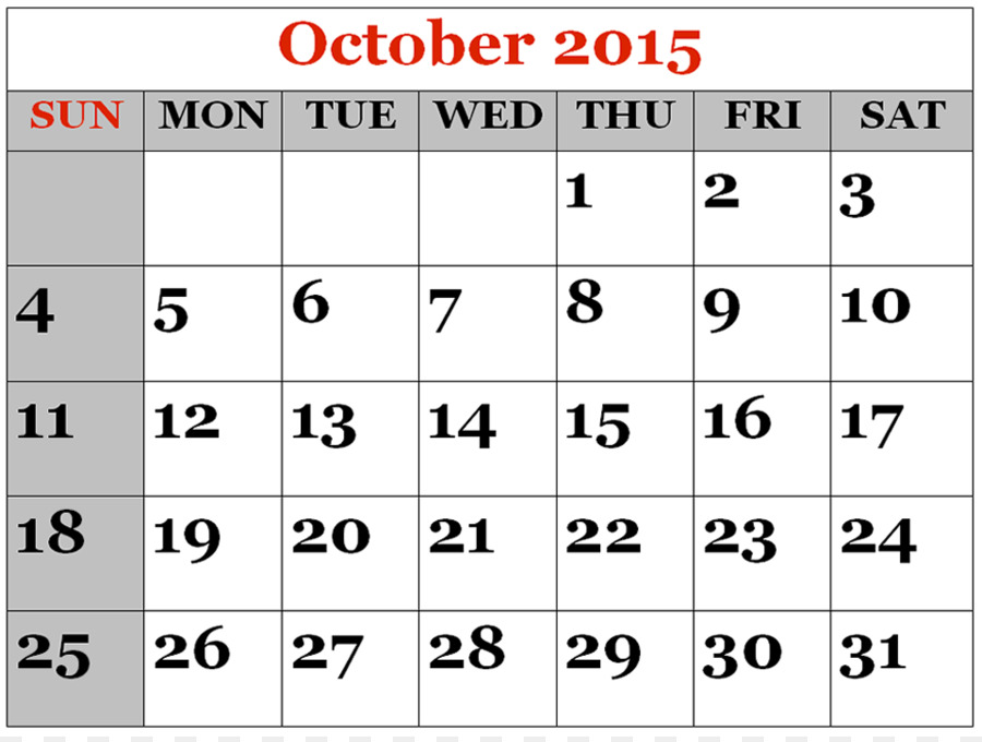 Calendrier De Septembre 2015，Septembre PNG