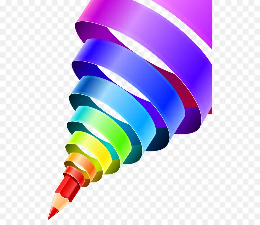 Crayon Spirale Coloré，Dessin PNG