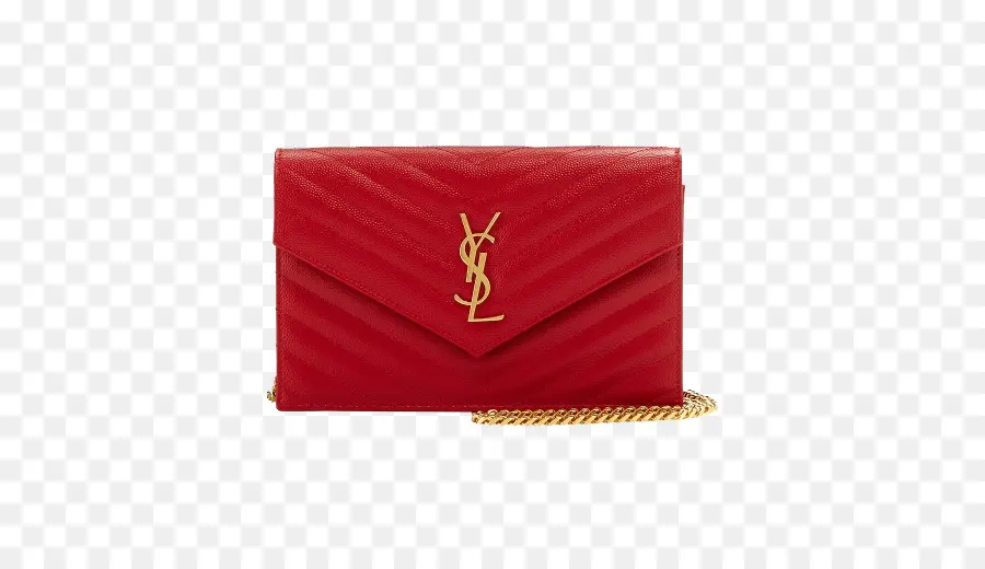 Pochette De Créateur Rouge，Chaîne En Or PNG