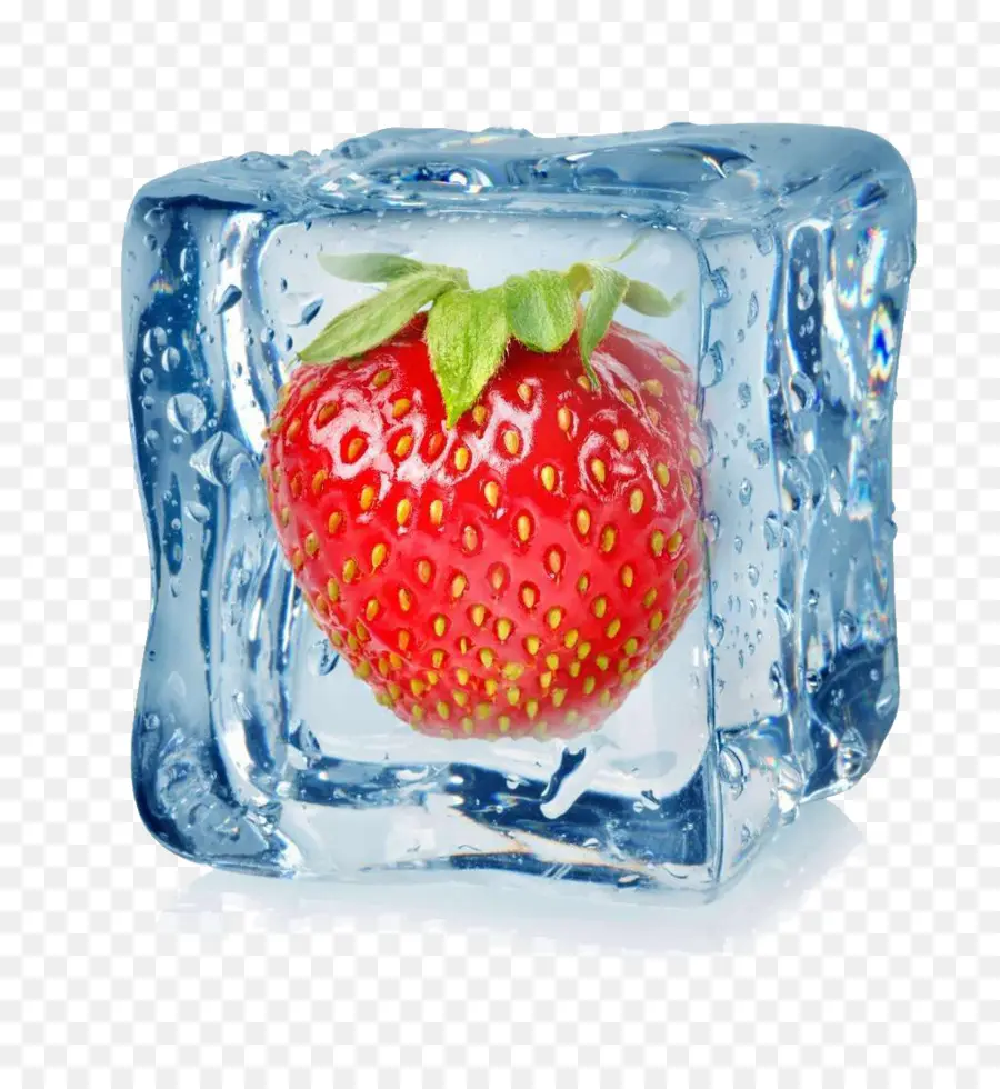 Fraise，Cube De Glace PNG