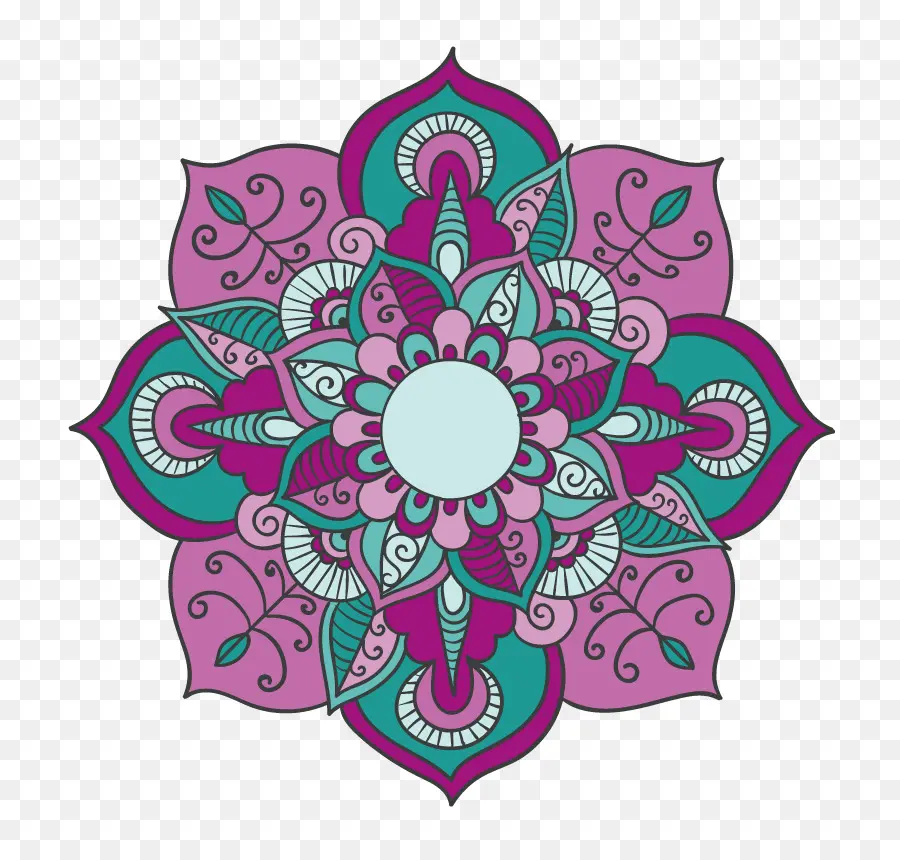 Mandala Coloré，Conception PNG