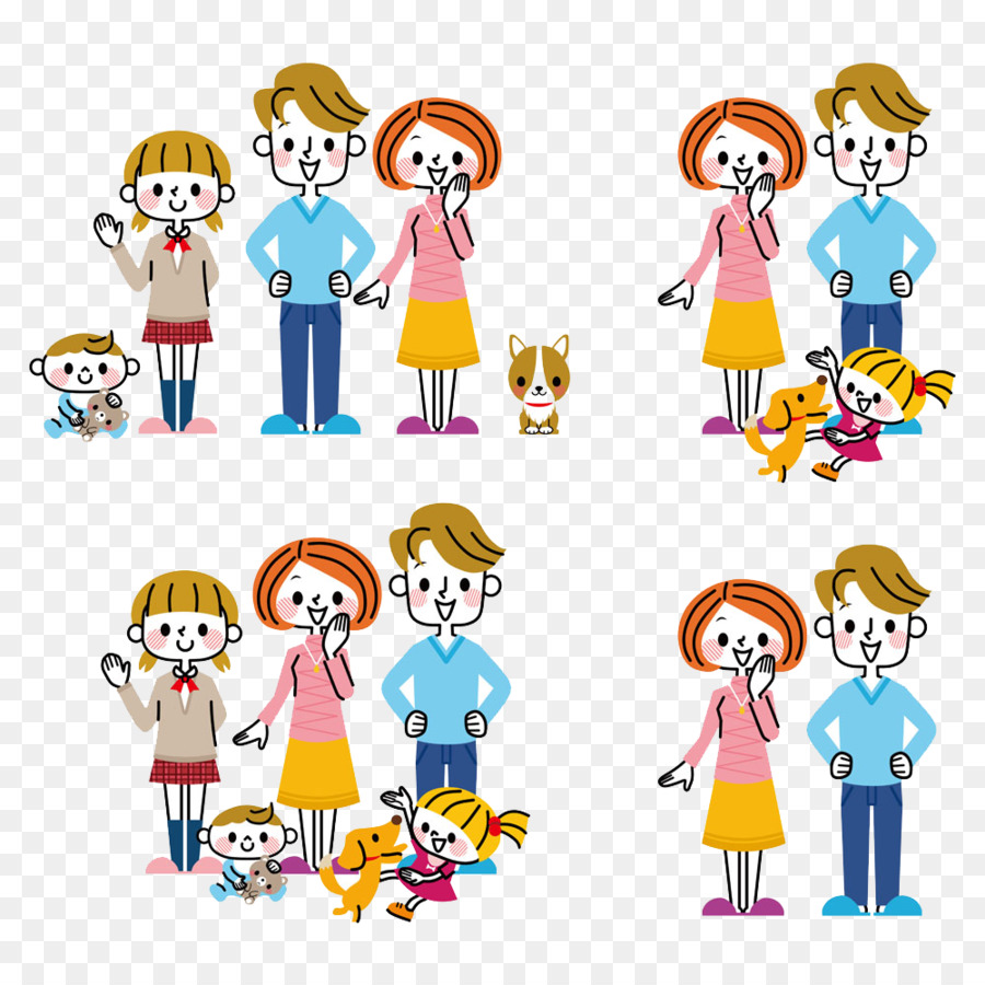 Famille，Dessin Animé PNG