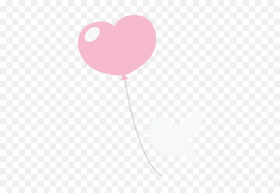 Ballon Coeur Rose，Forme De Coeur PNG