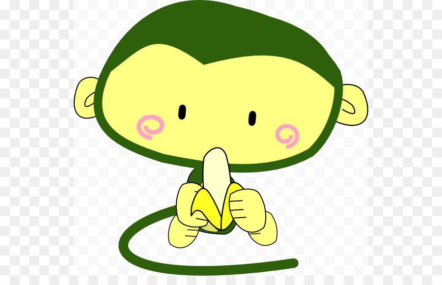 Singe De Dessin Animé，Banane PNG