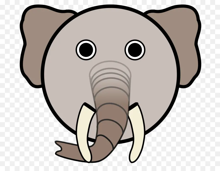 Visage D'éléphant，Dessin Animé PNG