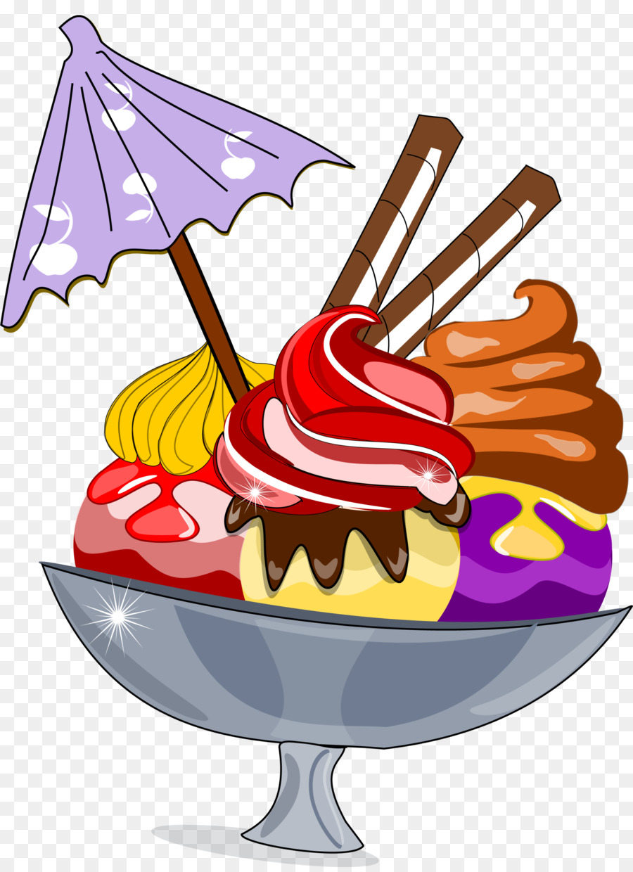 Crème Glacée，Sundae PNG