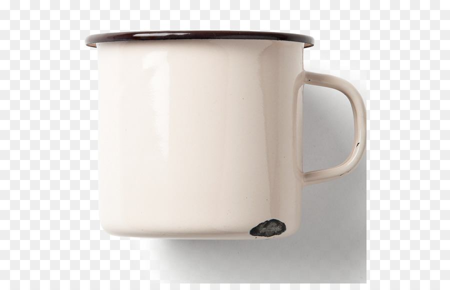 Tasse En émail Blanc，Poignée PNG