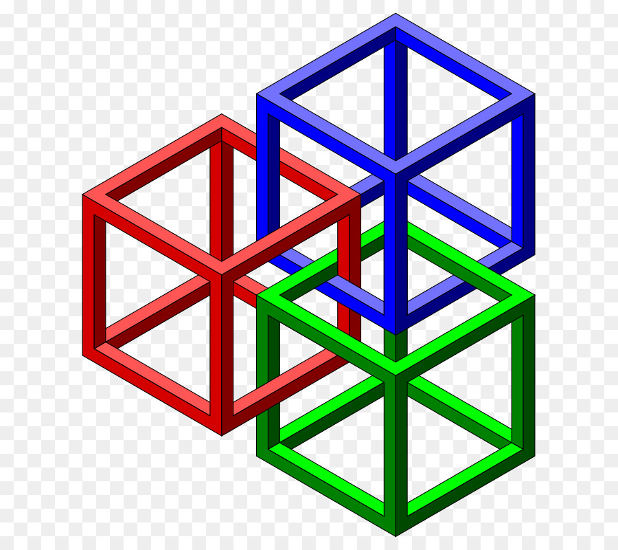 Cubes Colorés，3d PNG