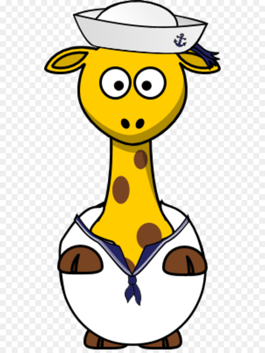 Girafe En Tenue De Marin，Animal PNG