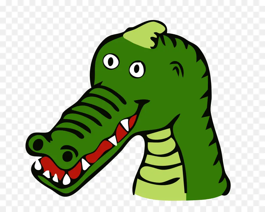 Crocodile Vert，Dessin Animé PNG