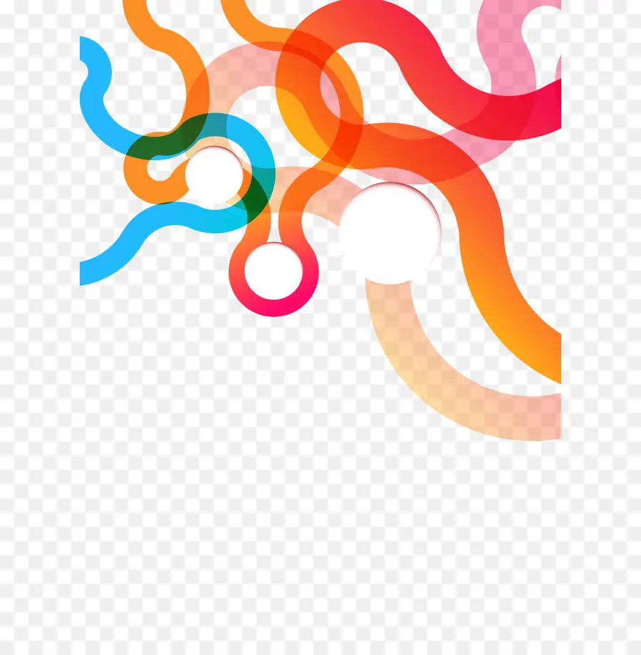 Lignes Colorées，Modèle PNG