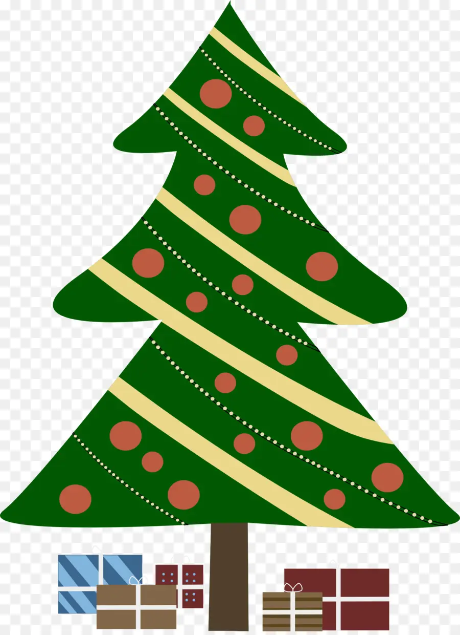 Arbre De Noël Décoré，Ornements PNG