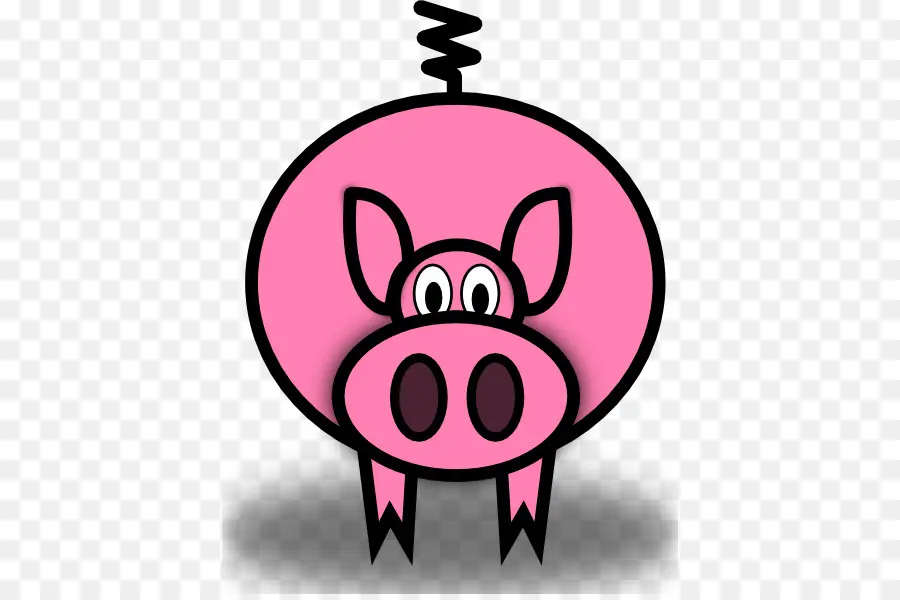 Cochon Rose，Dessin Animé PNG