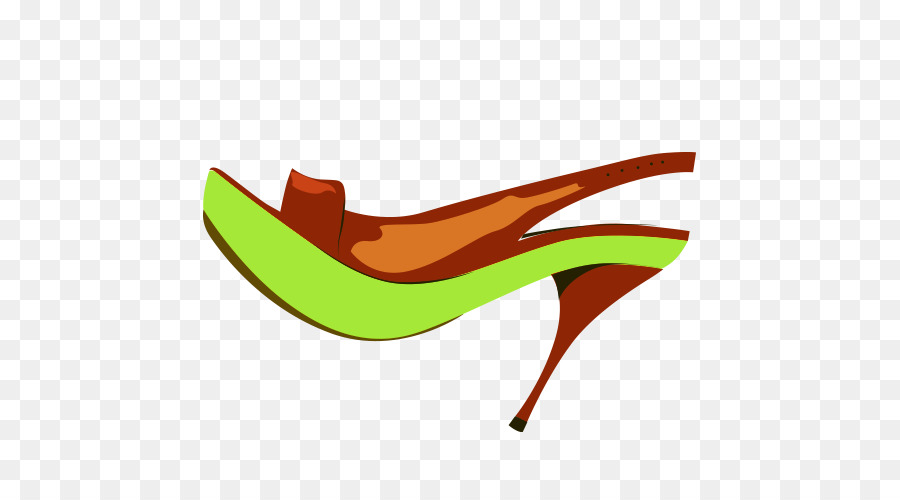 Talon Marron Et Vert，Élégant PNG