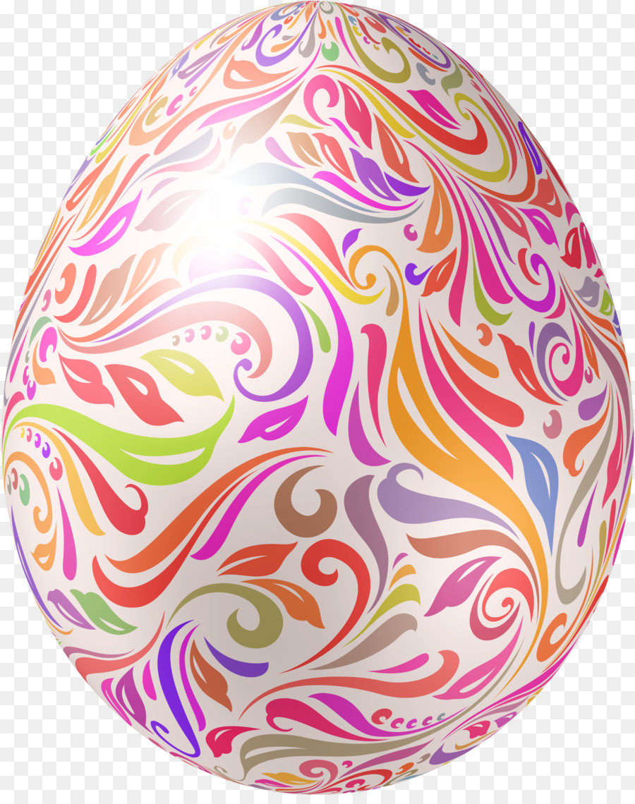 Oeuf à Motifs Colorés，Pâques PNG