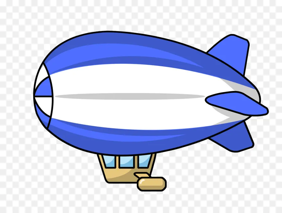 Dirigeable，Bleu PNG