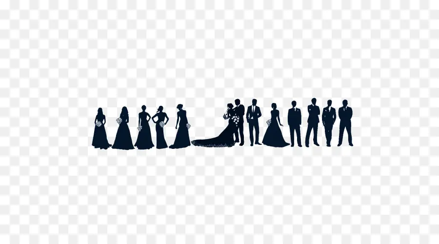 Silhouette De Mariage，Mariée PNG