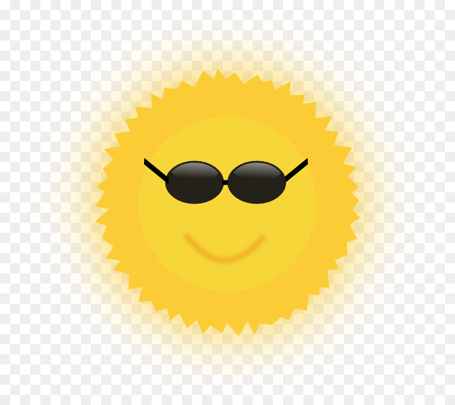 Soleil Avec Des Lunettes De Soleil，Ensoleillé PNG