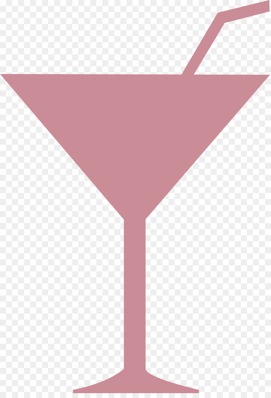 Verre à Cocktail，Paille PNG