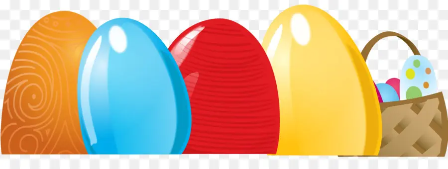 Oeufs De Pâques Colorés，Panier PNG