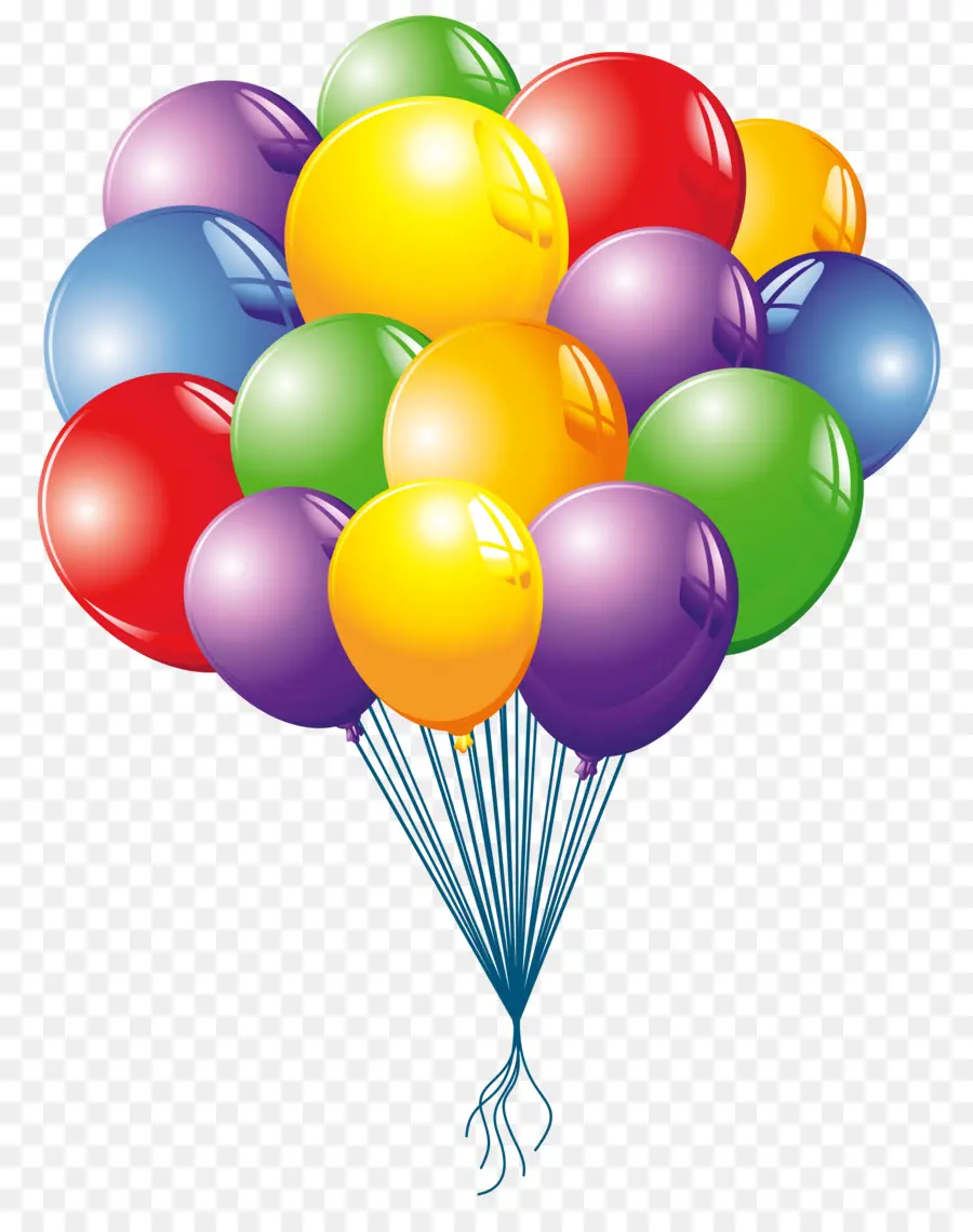 Ballons Colorés，Faire La Fête PNG