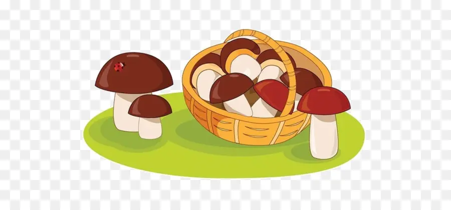 Champignons Dans Le Panier，Champignons PNG