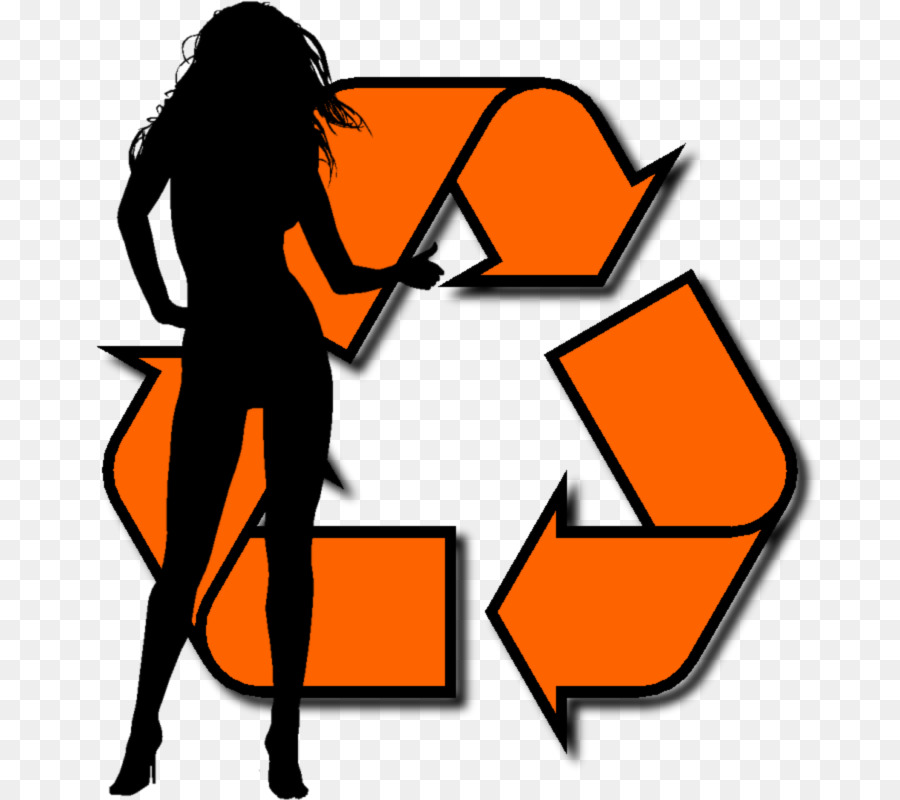 Silhouette Avec Symbole De Recyclage，Recyclage PNG