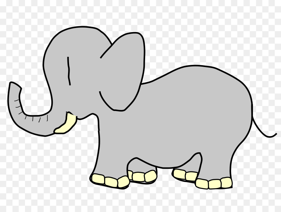 Dessin D'éléphant，Contour PNG