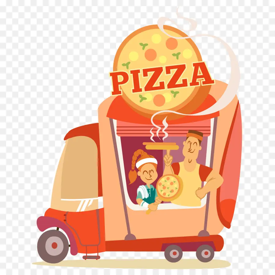 Camion à Pizza，Pizza PNG